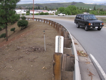 Option 4: There is room for a dirt path. Remove guardrail for more room.