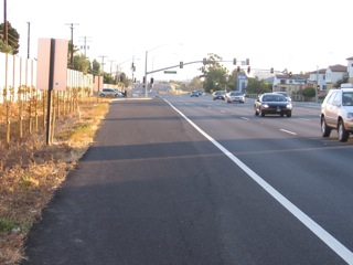 Road was widened, former path was covered with asphalt.