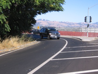 blind turn, with car