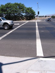 Crosswalk across Central, at DeLaCruz.